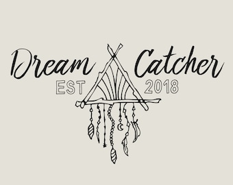 Dream Catcher Logo Boho Fashion Blog Logo Business Gypsy Logo Bohemian Branding Kit Photography Logo Premade Custom Ethnic Logo Tribal Luxe