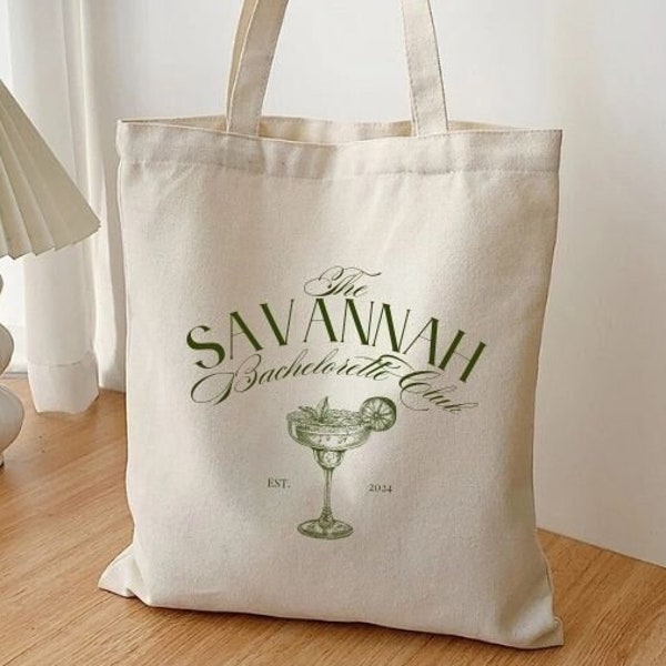 Savannah Bachelorette Tote for Bachelorette Party Bridesmaid Gift Tote Bag