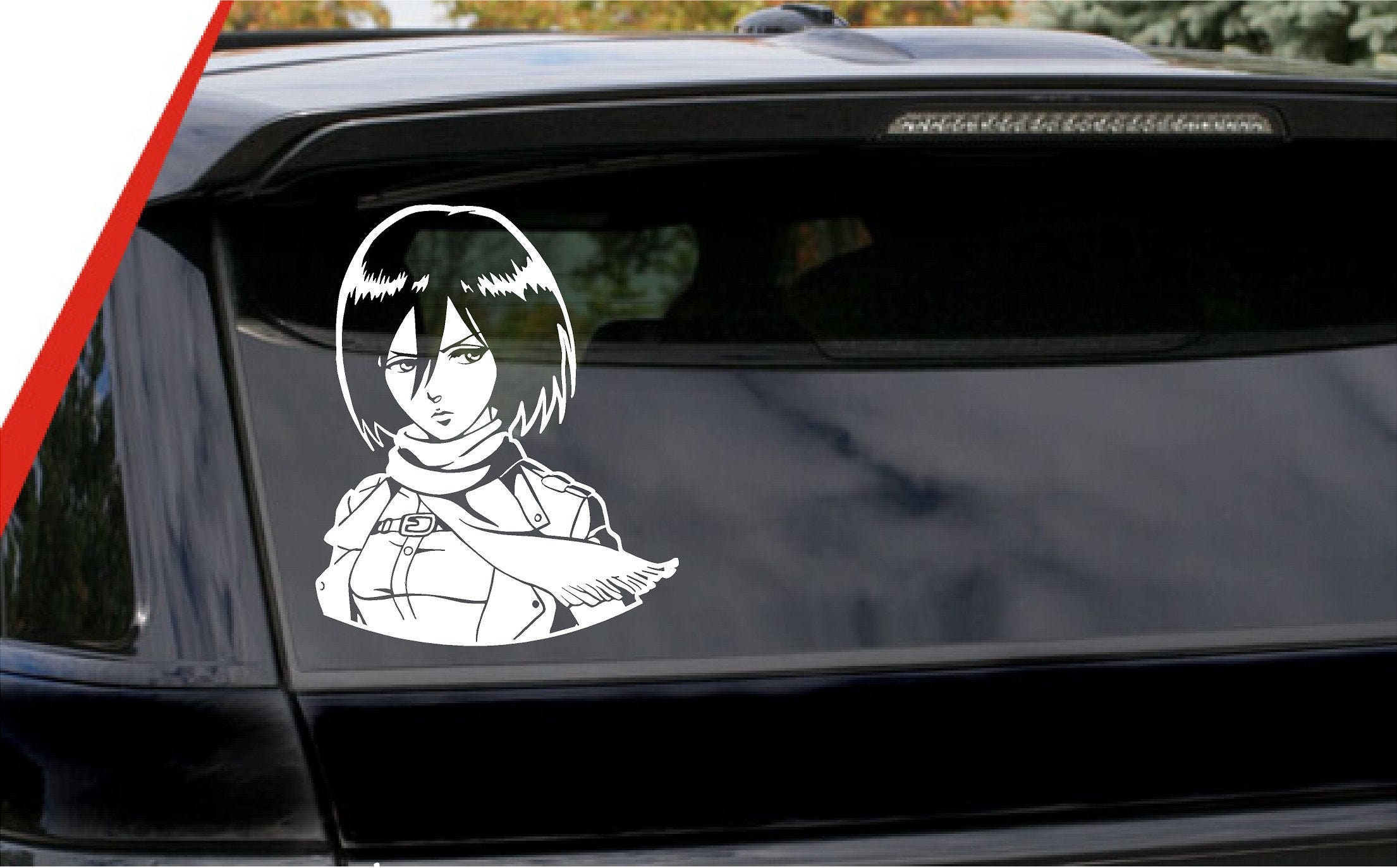 Attack on Titan Mikasa Die Cut Decal Sticker Oracal 651 Vinyl | Etsy