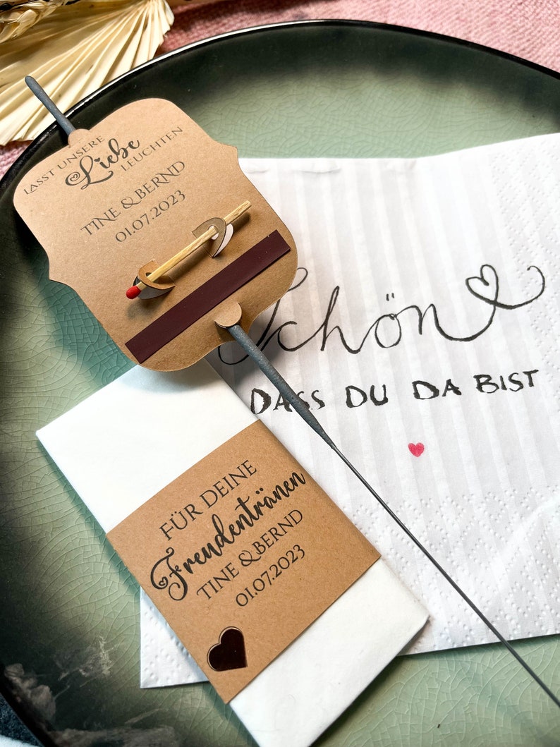 Hochzeit Wunderkerzen Etiketten Personalisierte. Für Hochzeit, Party, Jubiläum oder zur Verlobung 50/100/200 Bild 7