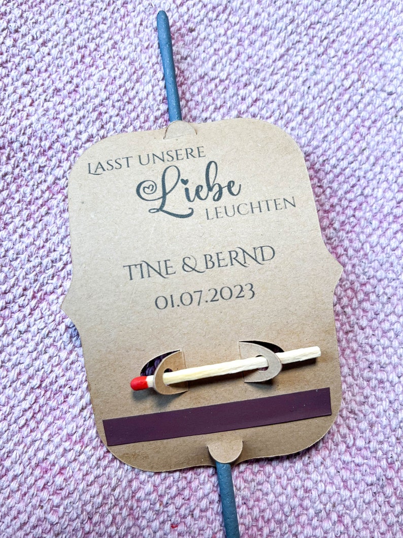 Hochzeit Wunderkerzen Etiketten Personalisierte. Für Hochzeit, Party, Jubiläum oder zur Verlobung 50/100/200 Bild 2