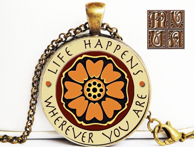 Legend of Korra necklace Avatar The Last Airbender necklace pendant Legend of Korra pendant life happens wherever you are
