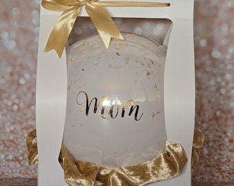 Scatola regalo personalizzata con palloncino a bolle / Nome e testo personalizzati. Matrimonio, anniversario, compleanno