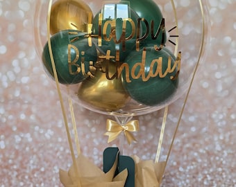 Personalisierter Bubble Ballon zum Geburtstag | Luxus Geschenk mit Wunschname & Alter | Personalisierte Geschenke