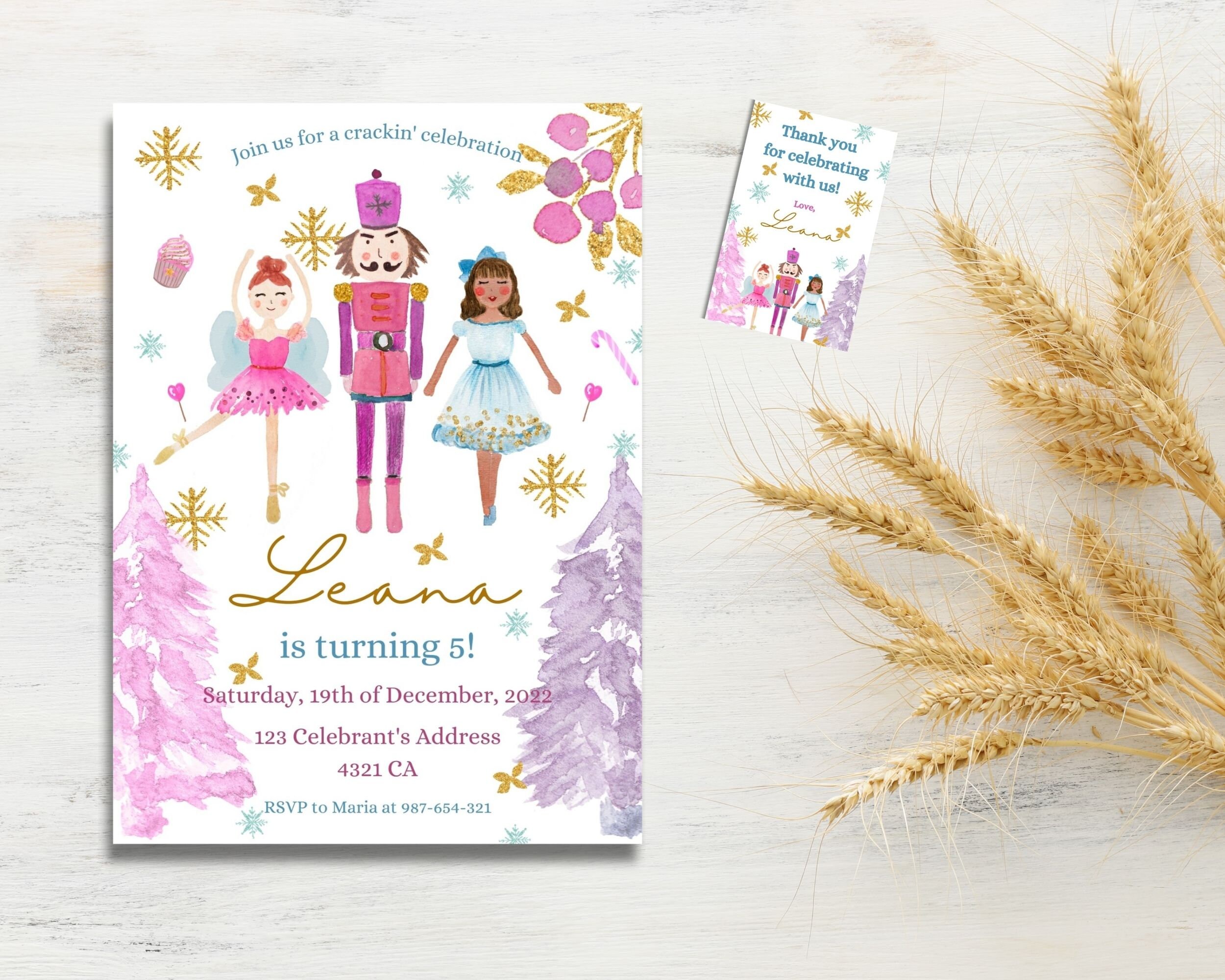 Editable Nutcracker Theme Birthday Invitation Nutcracker - Etsy