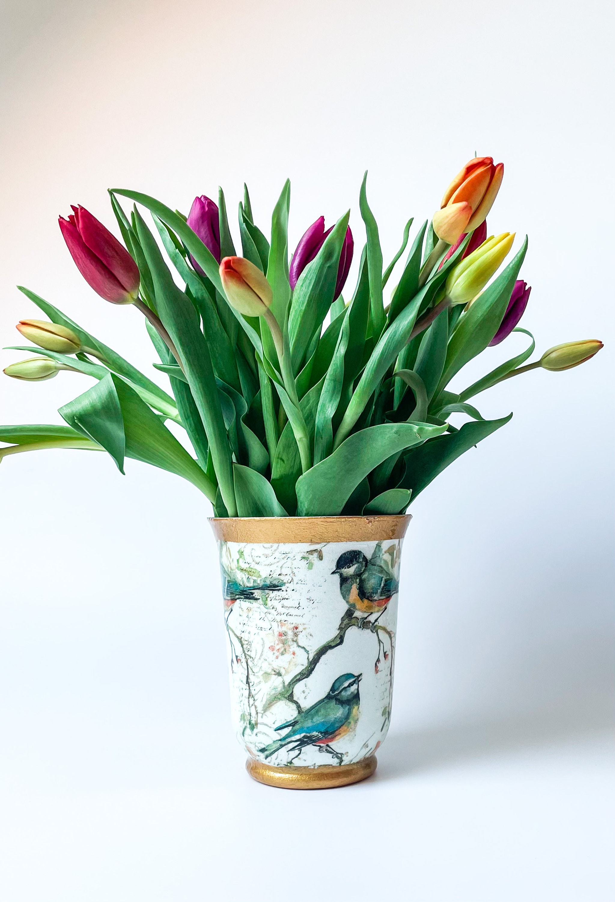 Large Glass Vase for Flowers Modern Hand Made Vase Home Etsy