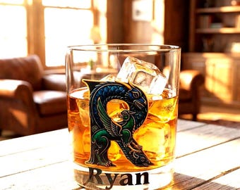 Personalised Dragon Crystal Whisky Glass | Custom Celtic Viking Inspired Whiskey Glass Gift for Him