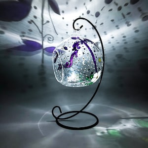 Sagittarius Zodiac Glass Candle Holder: Hand-Painted November Birthday Gift