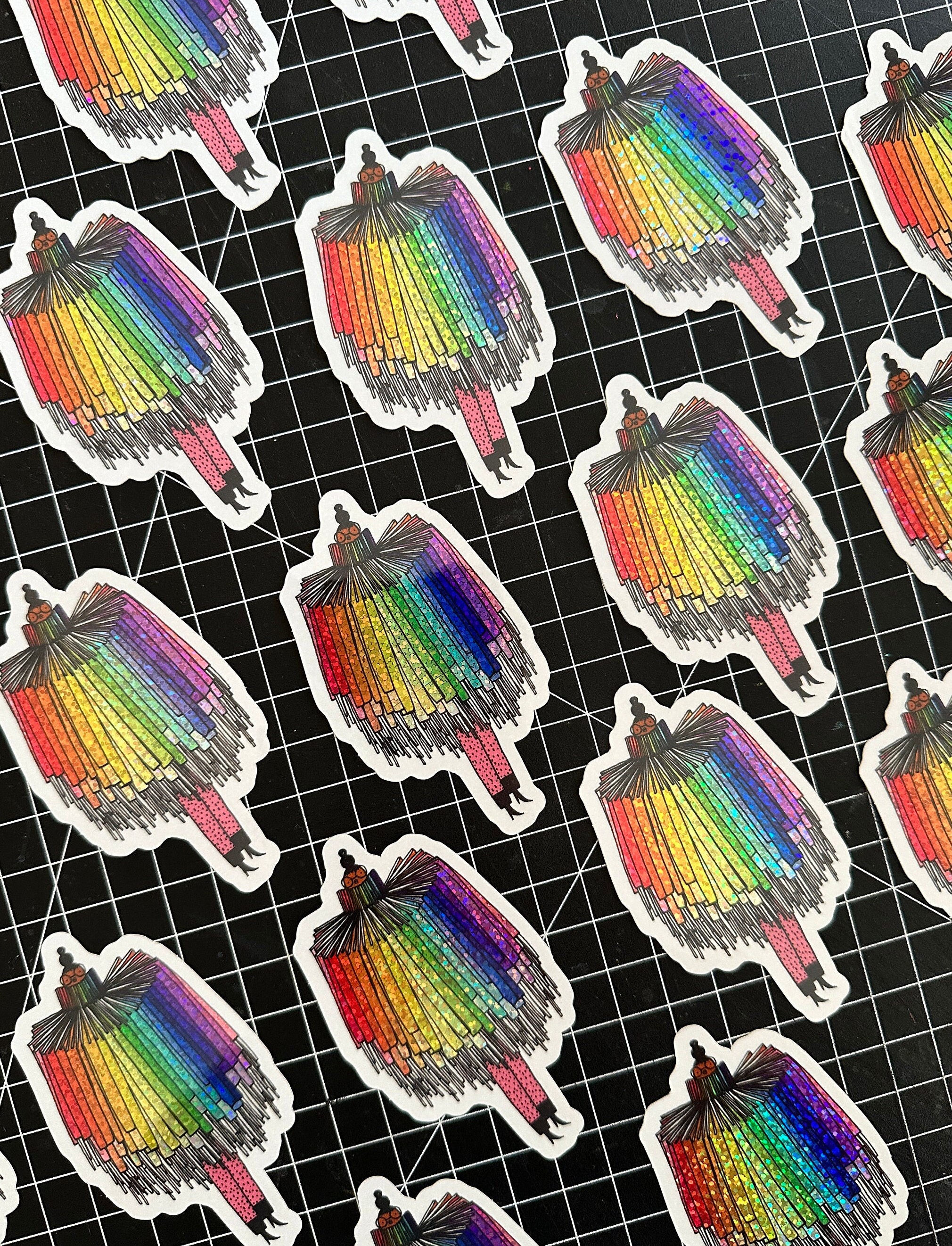 Rainbow Queen Glitter Sticker - Etsy