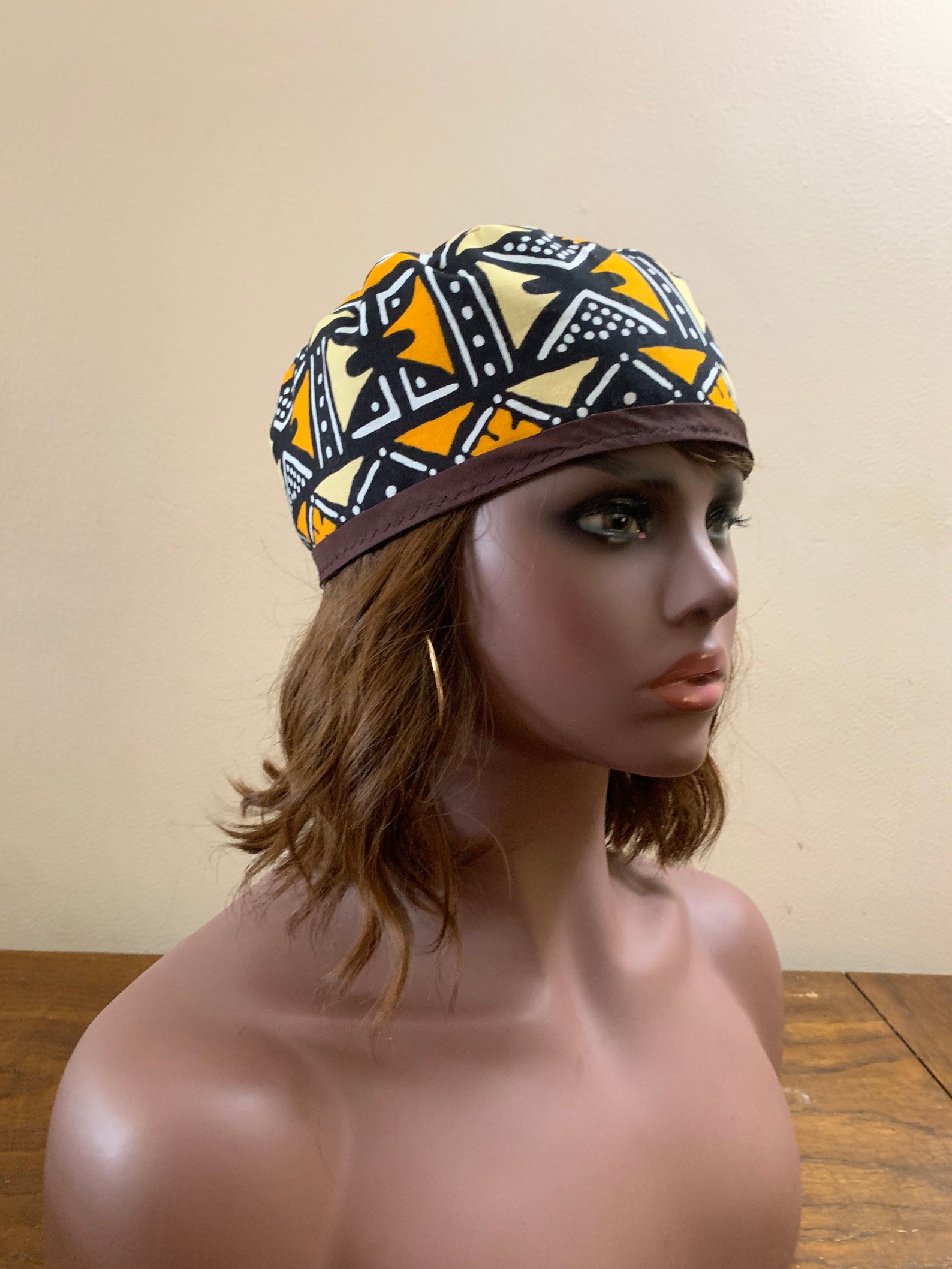 No Elastic skull cap style unisex fitted men African Print Etsy