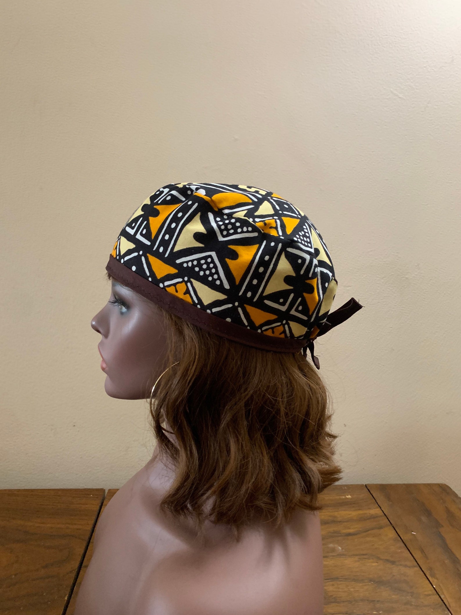 No Elastic skull cap style unisex fitted men African Print Etsy