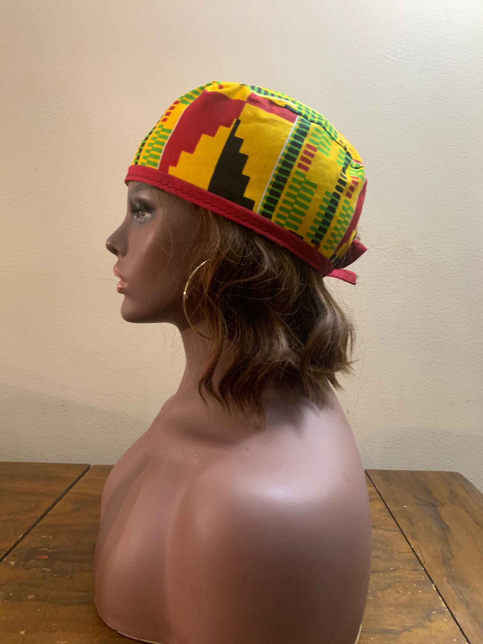 No Elastic skull cap style unisex fitted men African Print Etsy