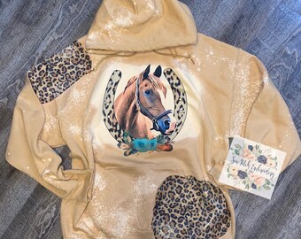 horse print hoodies