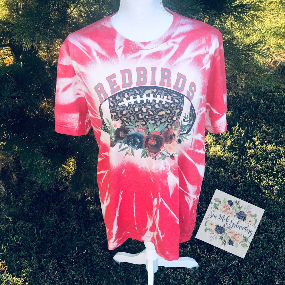 Custom Football Bleached Shirt Floral Football Shirt Etsy Ireland