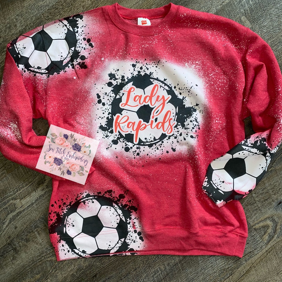 Soccer Sweatshirt Custom Soccer Team Sweatshirt Bleached Sweatshirt
