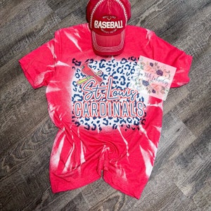 STL Cardinals Shirt | Bleached Shirt | Cardinals Baseball | St. Louis Cardinals bleached Shirt |