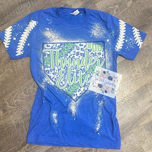 personalized baseball team name bleached shirt  | baseball l personalized softball team bleached shirt | baseball | softball |