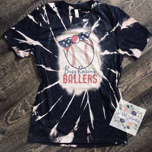 Bleached Baseball Mom Shirt Raising Ballers Baseball Mom Etsy