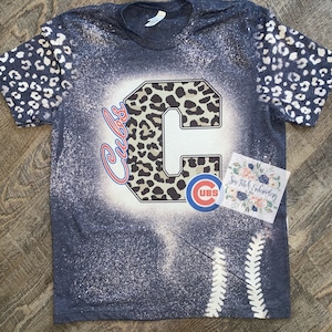 Cubs Shirt | Bleached Shirt | Baseball | Chicago bleached Shirt |