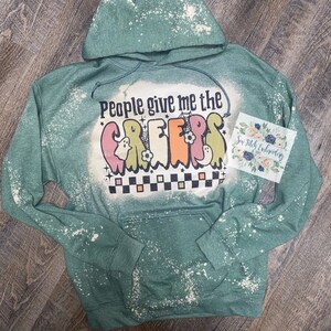 People give me the creeps bleached hoodie | halloween hoodie | bleached hoodie | comfy hoodie