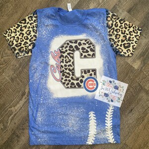Cubs Shirt | Bleached Shirt | Baseball | Chicago bleached Shirt |