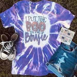 I put the boo in boujie adult bleached shirt | bella and canvas shirt | Halloween shirt | fall shirt