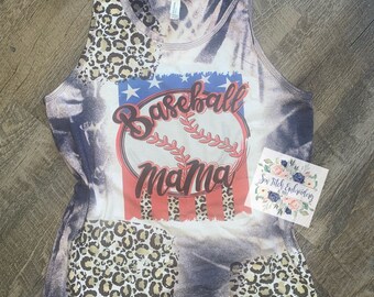 baseball mama tank | baseball mama shirt | distressed tank | baseball mom | leopard print baseball