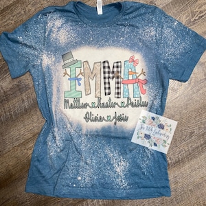 custom name winter shirt | bleached shirt | mom shirt | grandma shirt | mimi shirt |