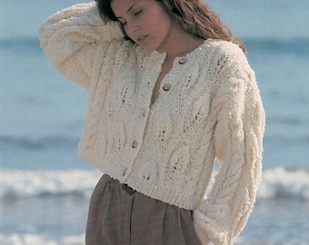 PDF Instant Download Knitting Pattern *chunky Cropped Jacket