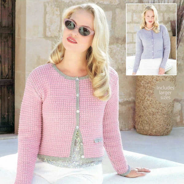 PDF Instant Download Knitting Pattern *Two Womens Jacket Including Larger Sizes* DK Yarn Sirdar 9778