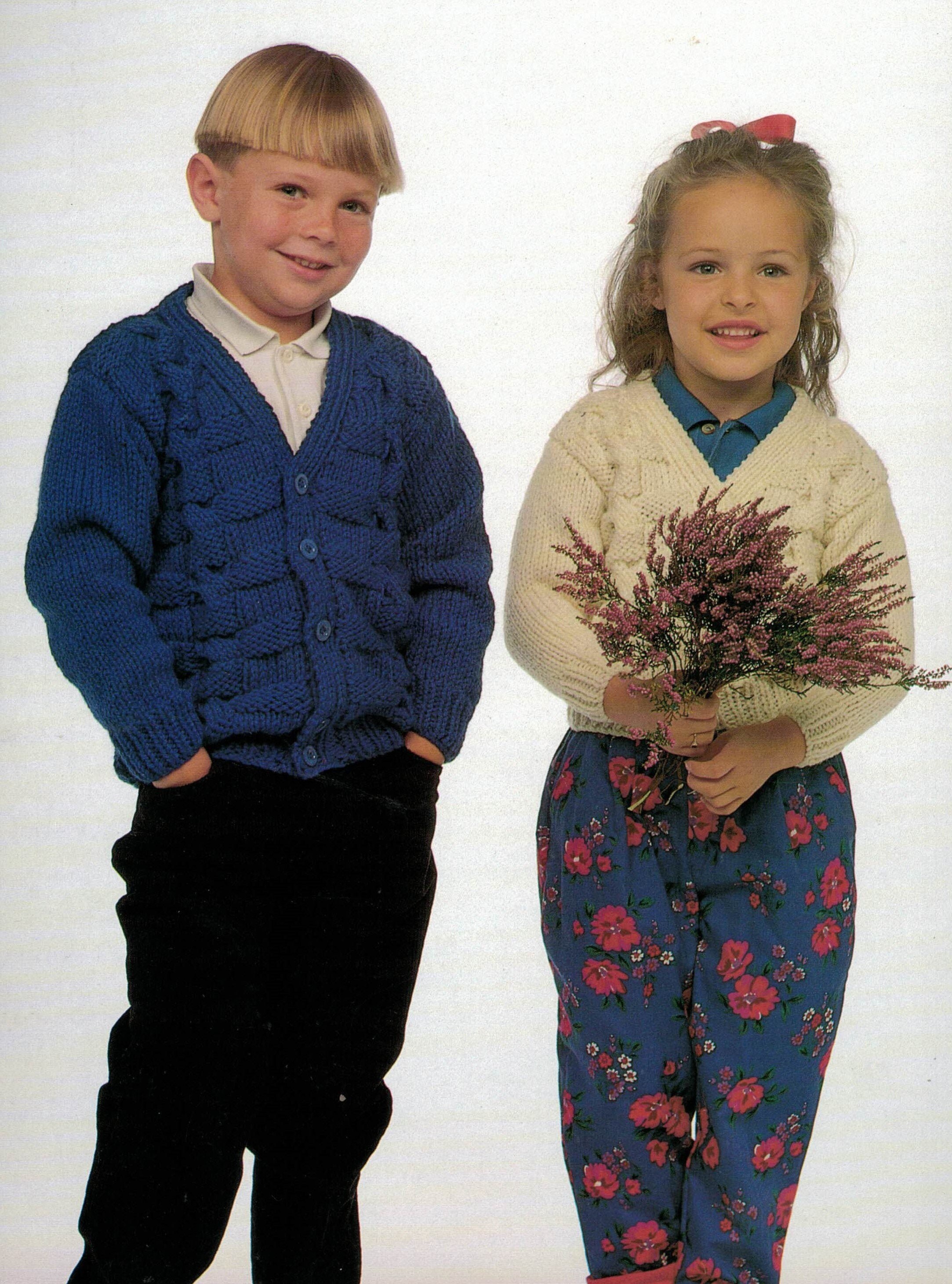 PDF Instant Download Knitting Pattern Child's Chunky Etsy