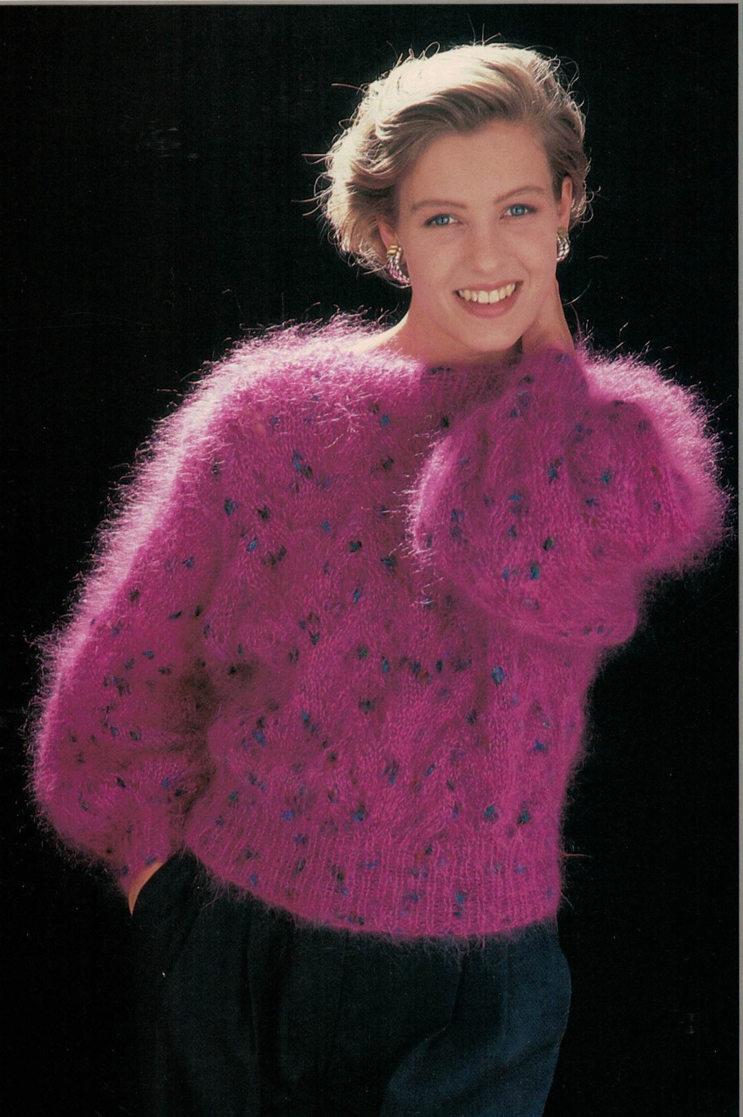 PDF Instant Download Knitting Pattern mohair Sweater With - Etsy UK