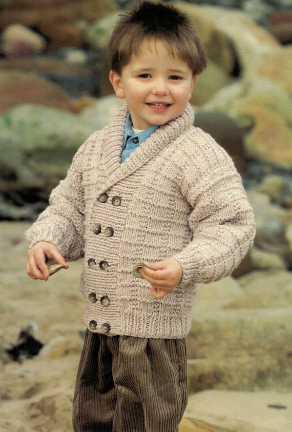 Modello di maglia con download immediato in PDF *Giacca con collo