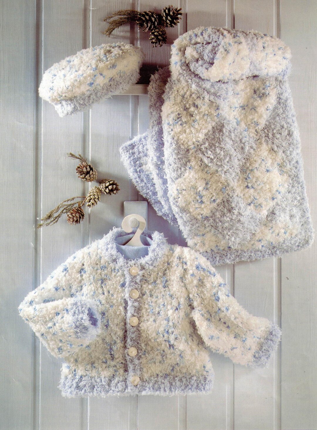 Instrucciones Knitting Cardigan Raglan Patrón Tejido Bebé - Sudadera Y Gorro Cardigan - Para King Cole Splash DK - Tallas Nacimiento-3 Años Patrón Cardigán Ragland