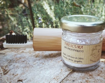 Pó de dente orgânico Pó ayurvédico fresco sem flúor
