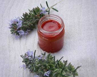 Baume à lèvres aux herbes et au miel et à la mandarine | Baume à lèvres teinté minéral | Maquillage naturel