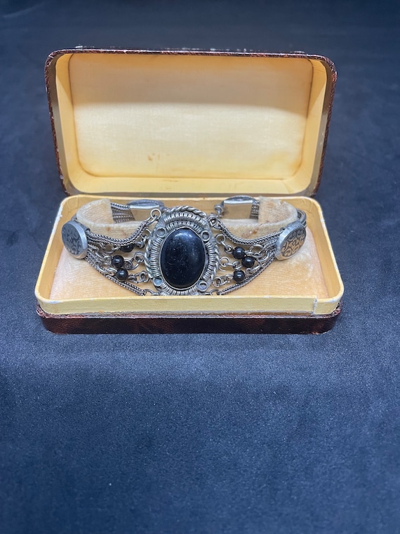 Victorian Silver Niello Armband 1890-1910