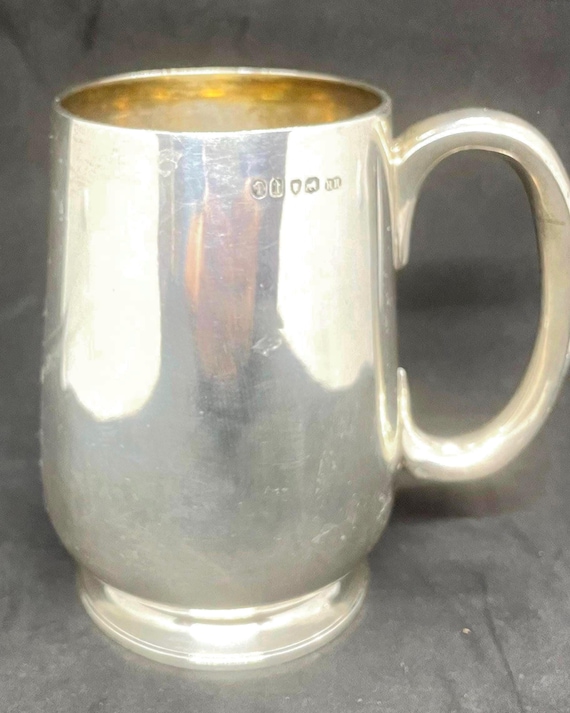 Victorian Sterling Silver Beer Mug 1874