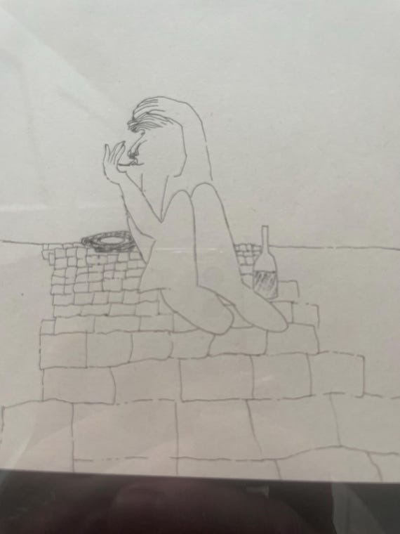Hans Jürgen sketch Street begger 12.09.1975