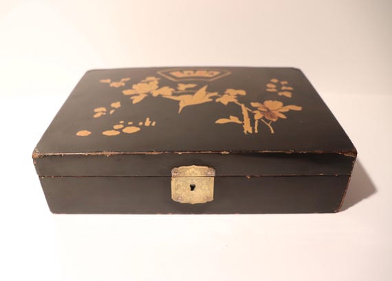 Victorian black lacquered Poker Set