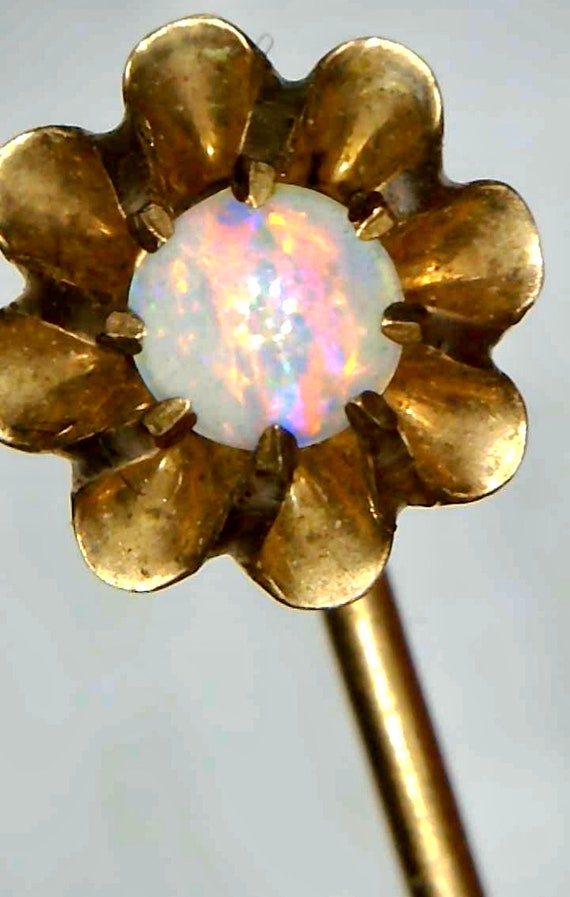 Victorian Gold Pin with Opal