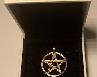 Gold Masonic Pendant Pentagram
