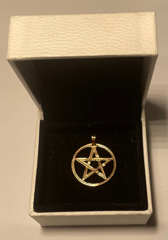 Gold Masonic Pendant Pentagram