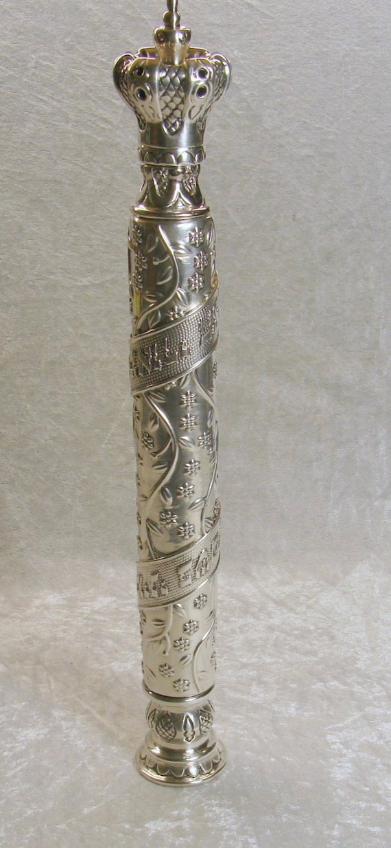 Silver Megalith case with Hebrew writing