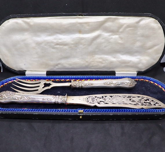 2nd Half 19th Century Silver Fish Serving Cutlery