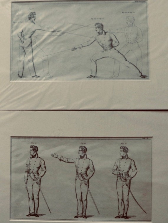 Biedermann antique fencing prints