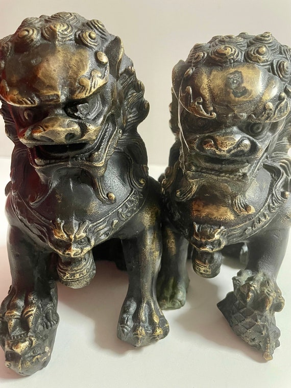 Antique Bronze Chinese lions (Foo Dogs)