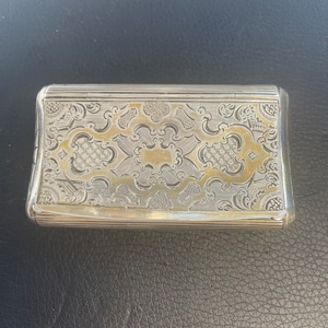 Rara tabacchiera olandese del 1800 in argento placcato oro