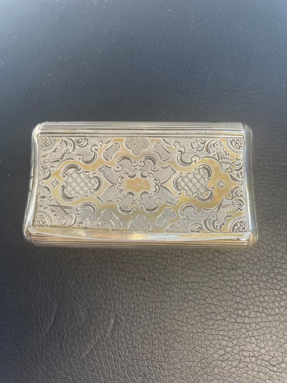 Rare Dutch 1800s silver gold plated snuff box