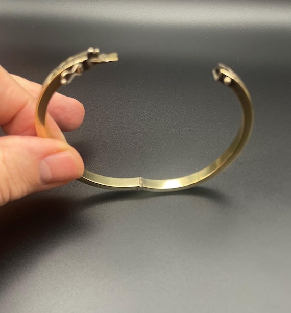 Antique Gold Plated bangle hand carved